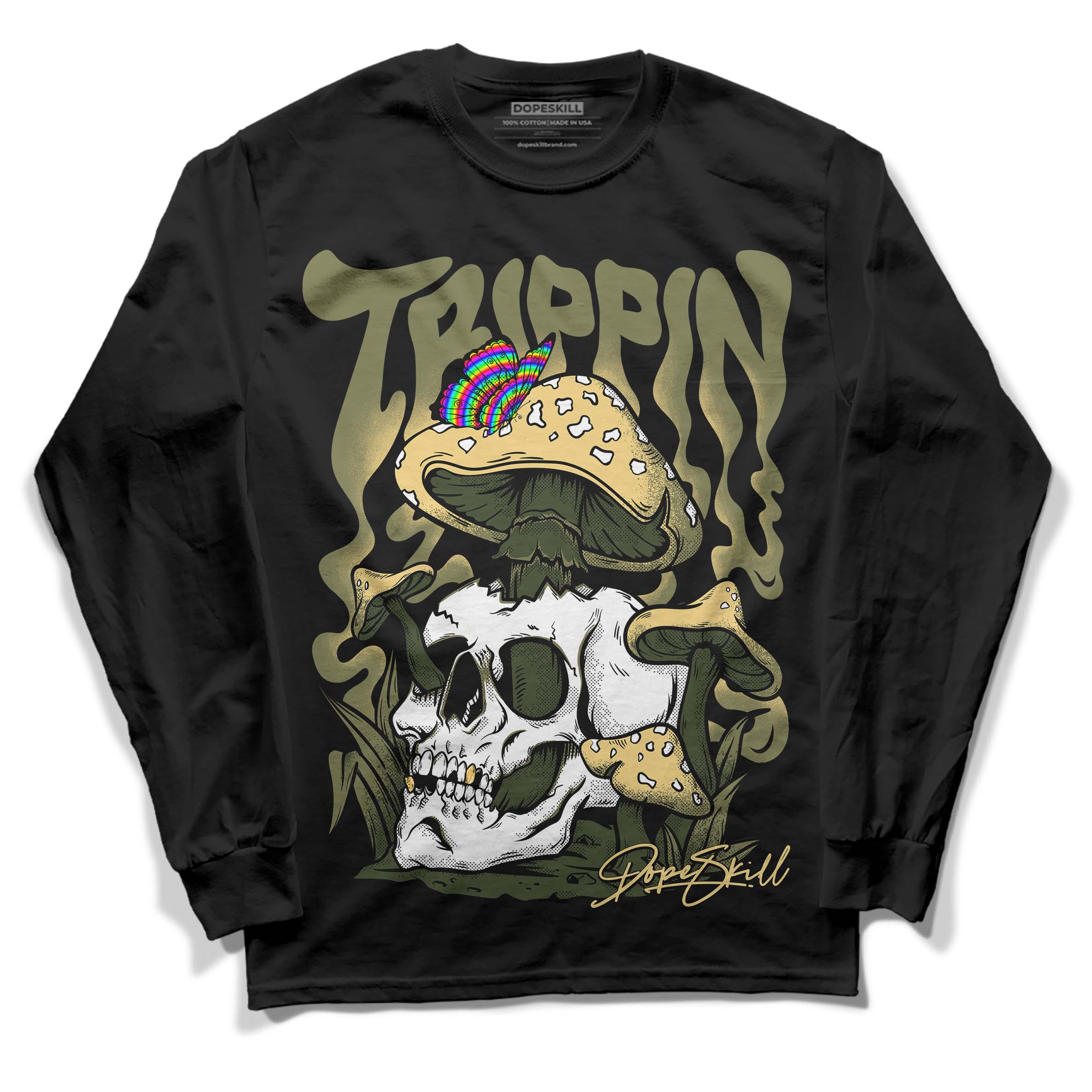 Craft Olive 4s superstreetwear Long Sleeve T-Shirt Trippin Graphic