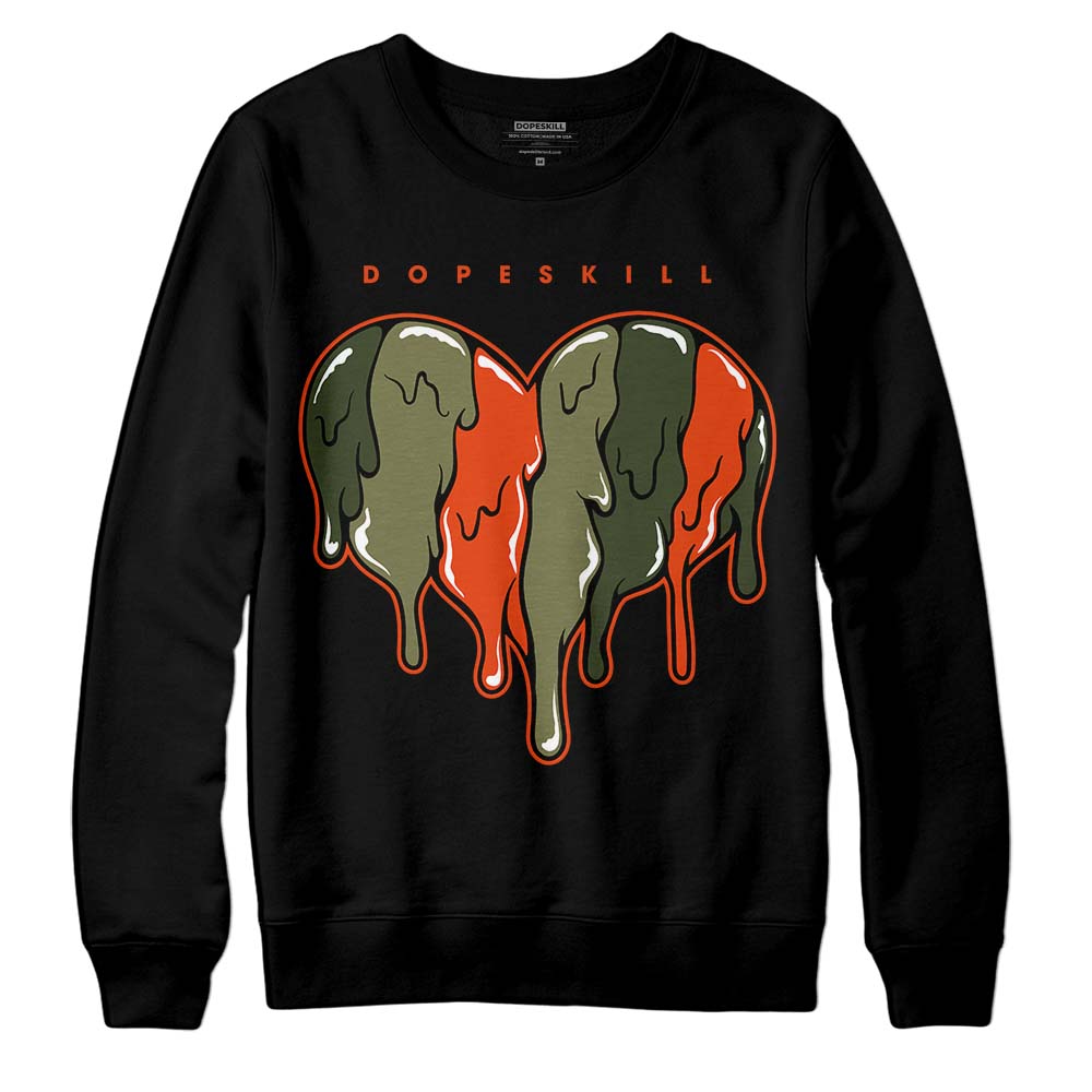 Olive Collection superstreetwear Sweatshirt Slime Drip Heart Graphic