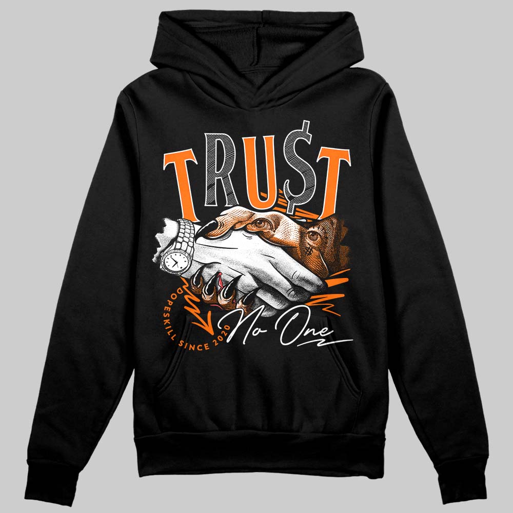 Orange Black White superstreetwear Hoodie Sweatshirt Trust No One Graphic