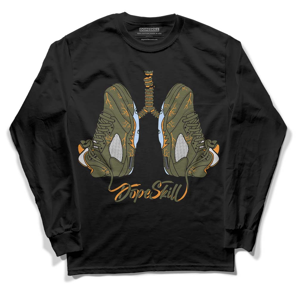 Olive 5s superstreetwear Long Sleeve T-Shirt Breathe Graphic