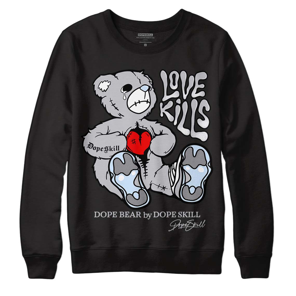 Cement Grey 11s superstreetwear Sweatshirt Love Kills Graphic