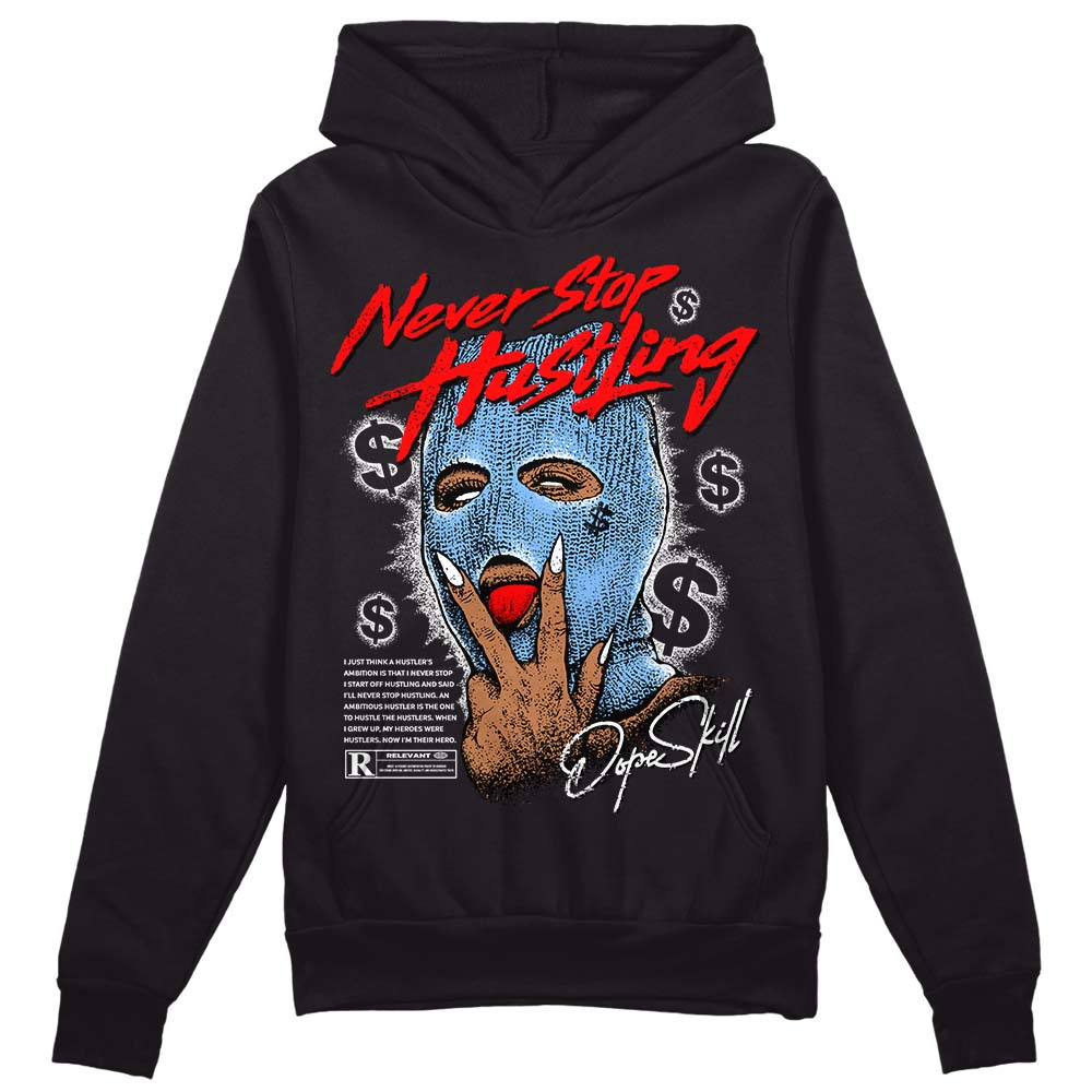 Powder Blue 9s superstreetwear Hoodie Sweatshirt Never Stop Hustling Graphic