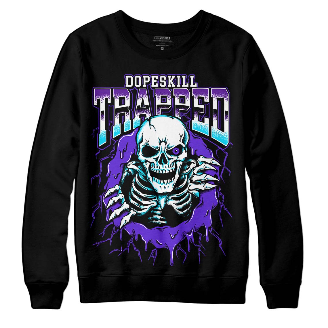 Aqua 6s superstreetwear Sweatshirt Trapped Halloween Graphic