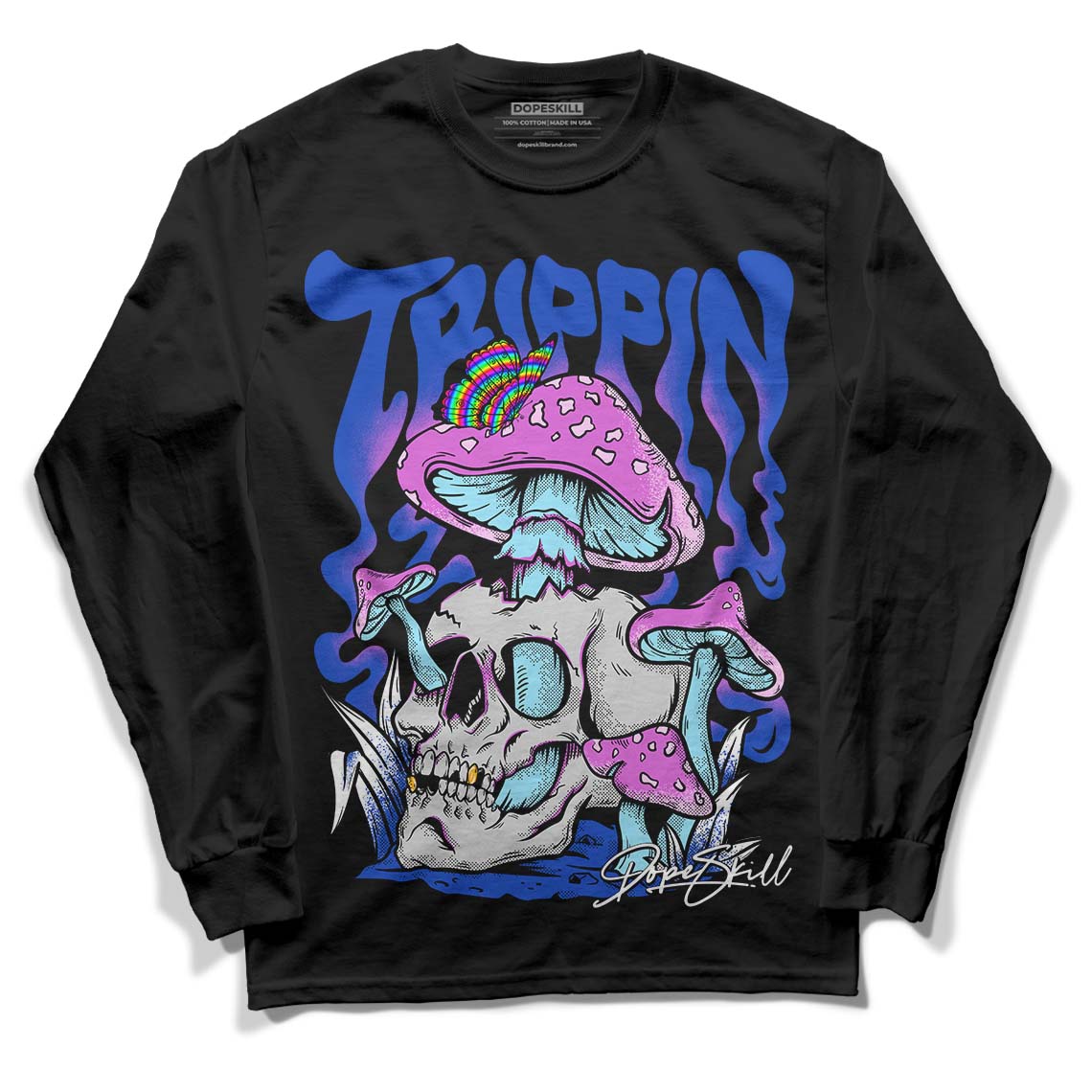 Hyper Royal 12s superstreetwear Long Sleeve T-Shirt Trippin Graphic