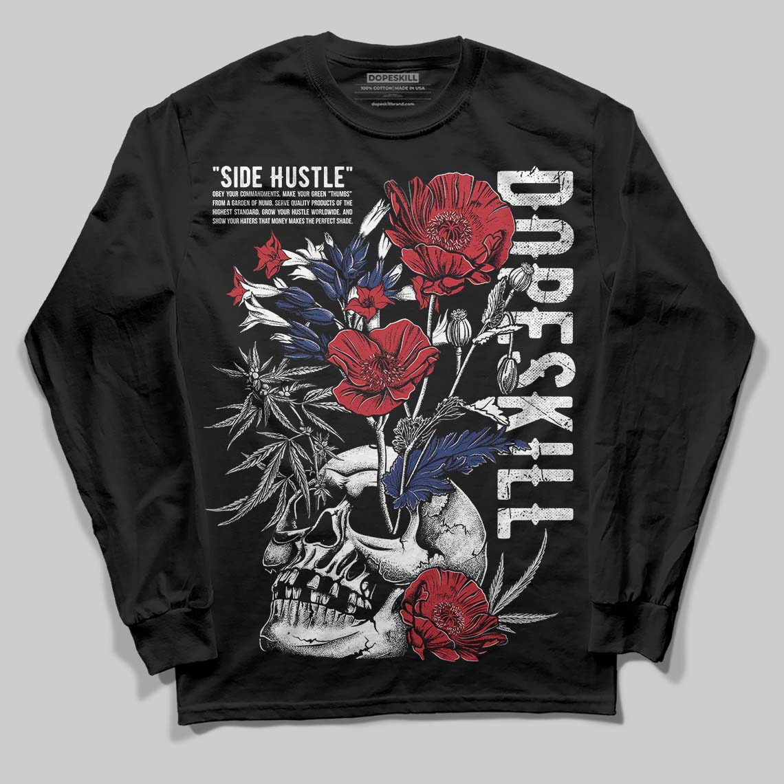 Rare Air Deep Royal Blue 1s DopeSkill Long Sleeve T-Shirt Side Hustle Graphic