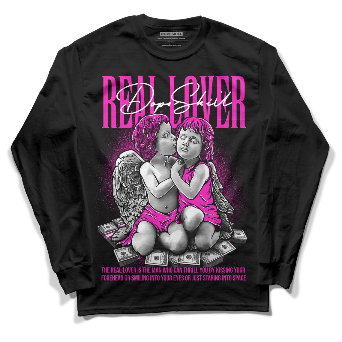 Dunk Low Active Fuchsia superstreetwear Long Sleeve T-Shirt Real Lover Graphic