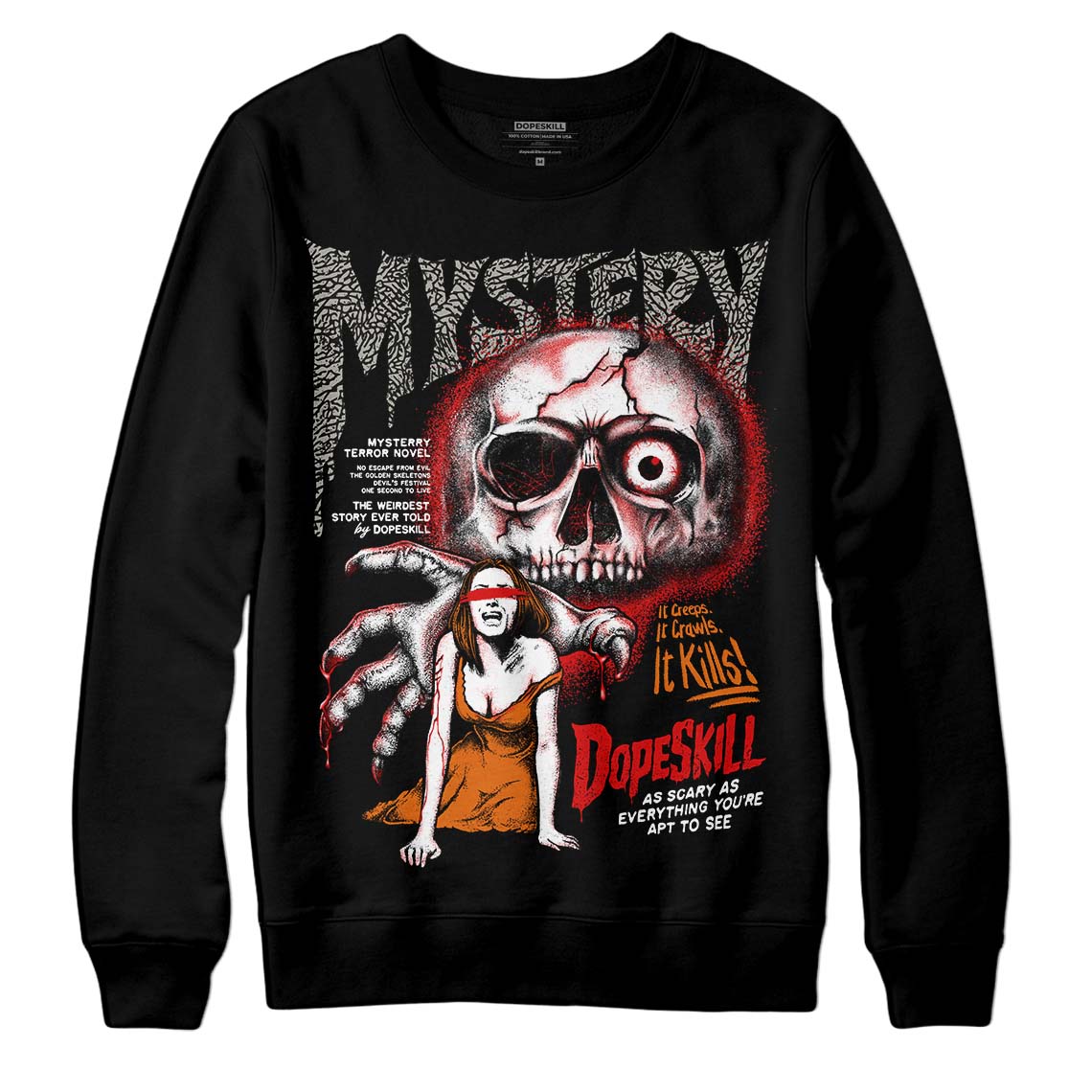 Fire Red 3s superstreetwear Sweatshirt Mystery Ghostly Grasp Graphic