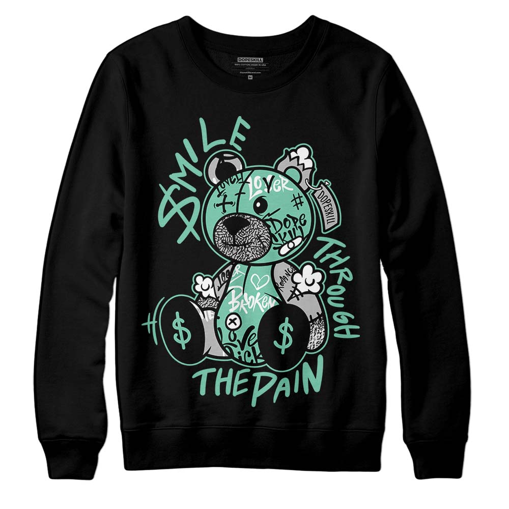 Green Glow 3s superstreetwear Sweatshirt Smile Through The Pain Graphic