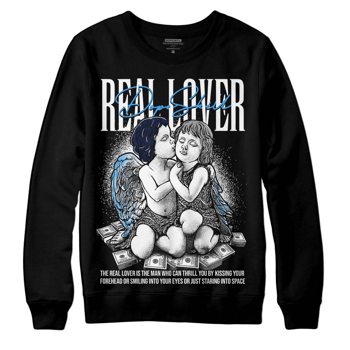 Midnight Navy 3s superstreetwear Sweatshirt Real Lover Graphic