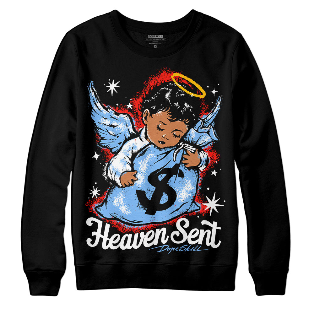Powder Blue 9s superstreetwear Sweatshirt Heaven Sent Graphic