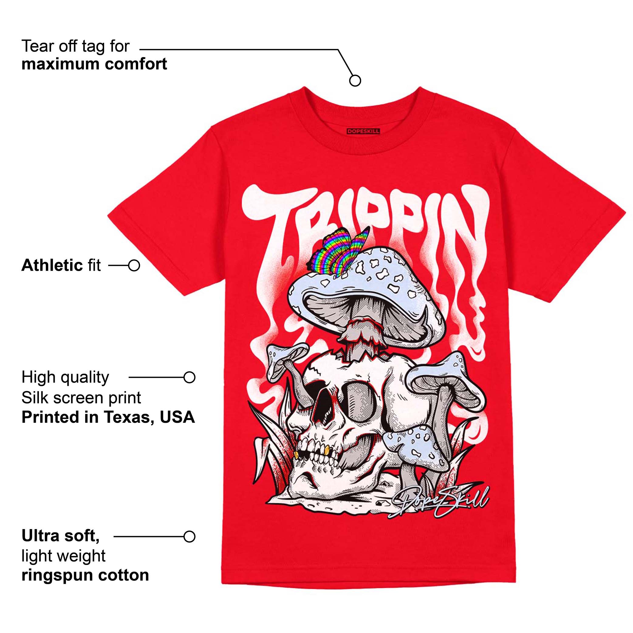 Cherry 11s superstreetwear Varsity Red T-shirt Trippin Graphic