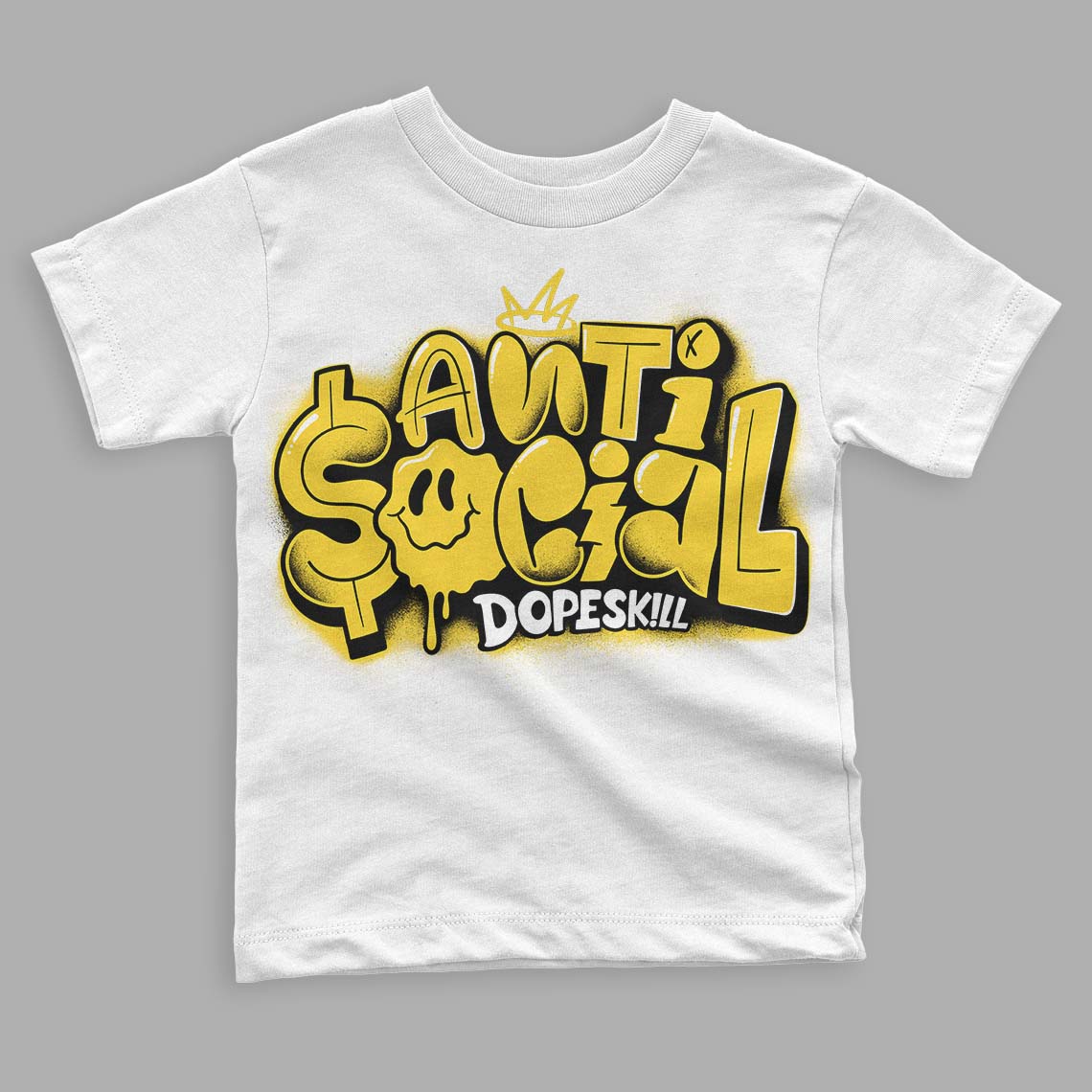 Black Tour Yellow AJ 4 Thunder superstreetwear Toddler Kids T-shirt Anti Social Graphic