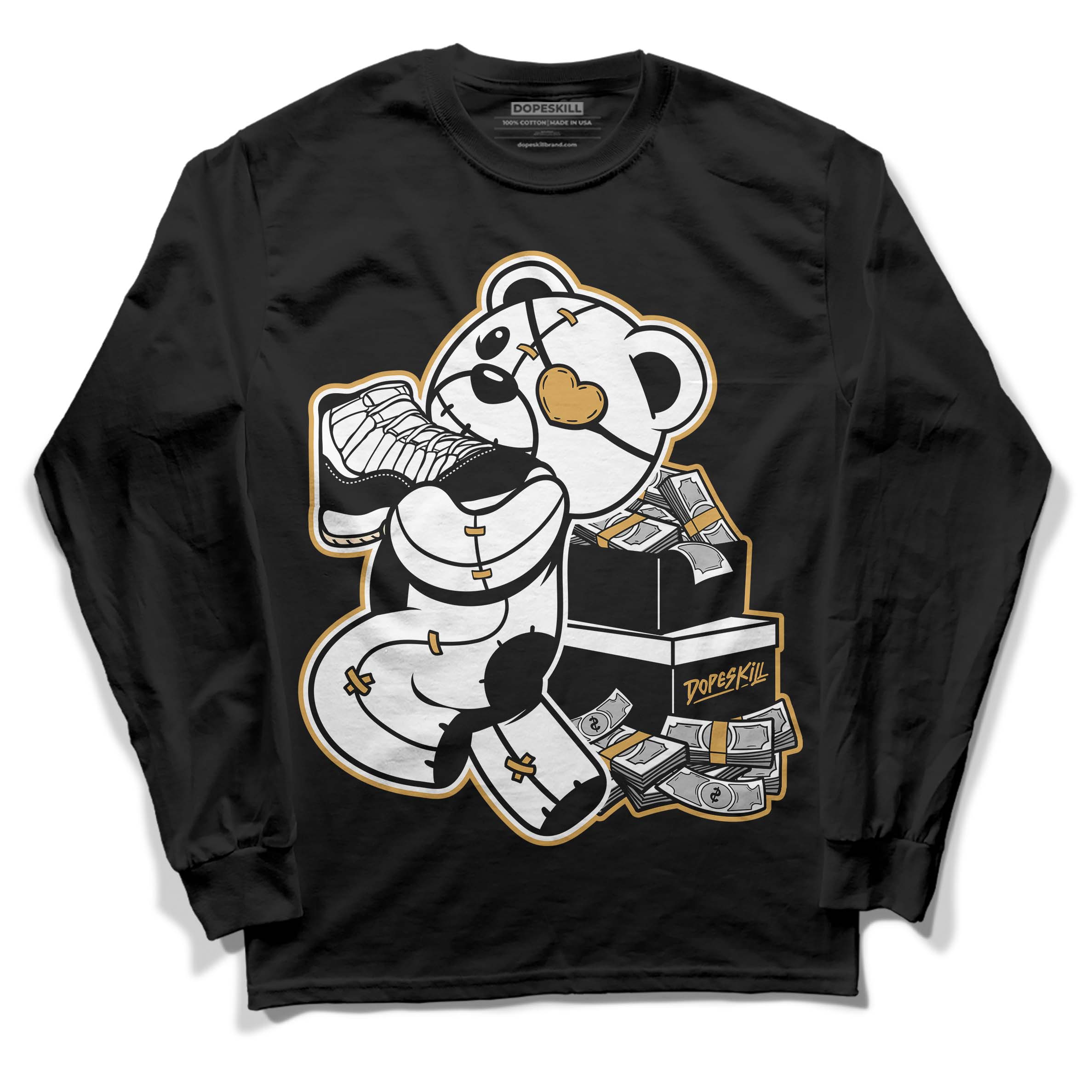 Gratitude 11s superstreetwear Long Sleeve T-Shirt Bear Steals Sneaker Graphic