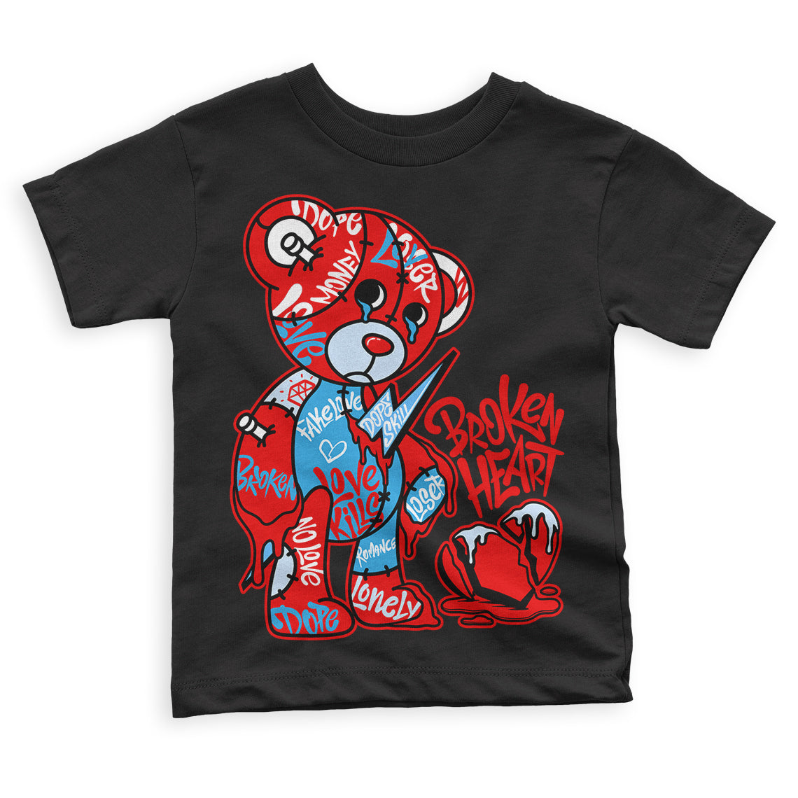 Cherry 11s  superstreetwear Toddler Kids T-shirt Broken Heart Graphic