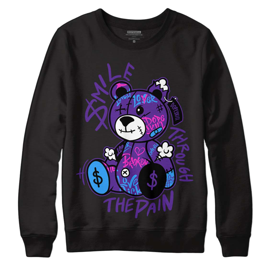 PURPLE Collection superstreetwear Sweatshirt Smile Through The Pain Graphic