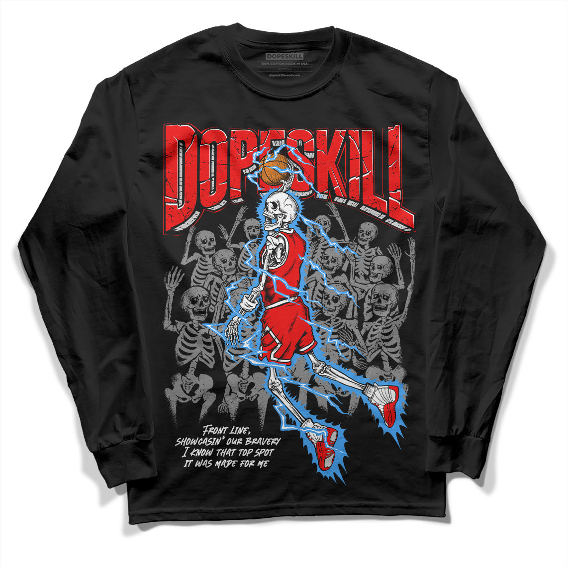 Cherry 12s superstreetwear Long Sleeve T-Shirt Thunder Dunk Graphic
