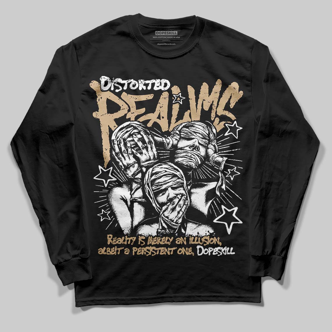TAN Collection superstreetwear Long Sleeve T-Shirt Distorted Realms Graphic