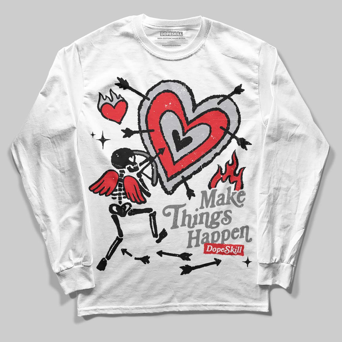 Grey Collection superstreetwear Long Sleeve T-Shirt Make Things Happen Graphic