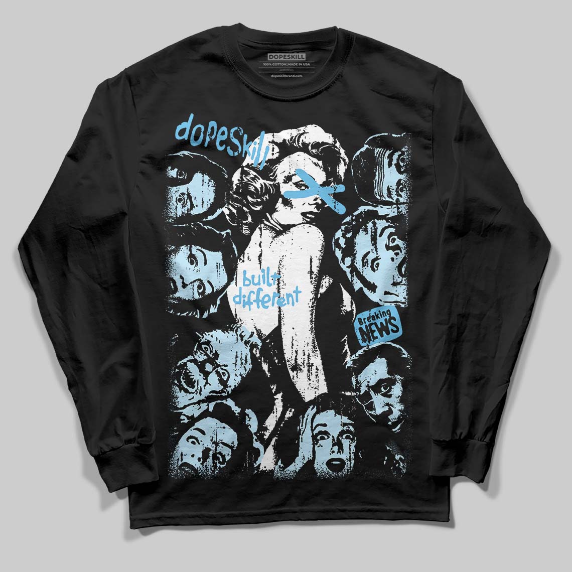Legend Blue 11s superstreetwear Long Sleeve T-Shirt Built Different Graphic