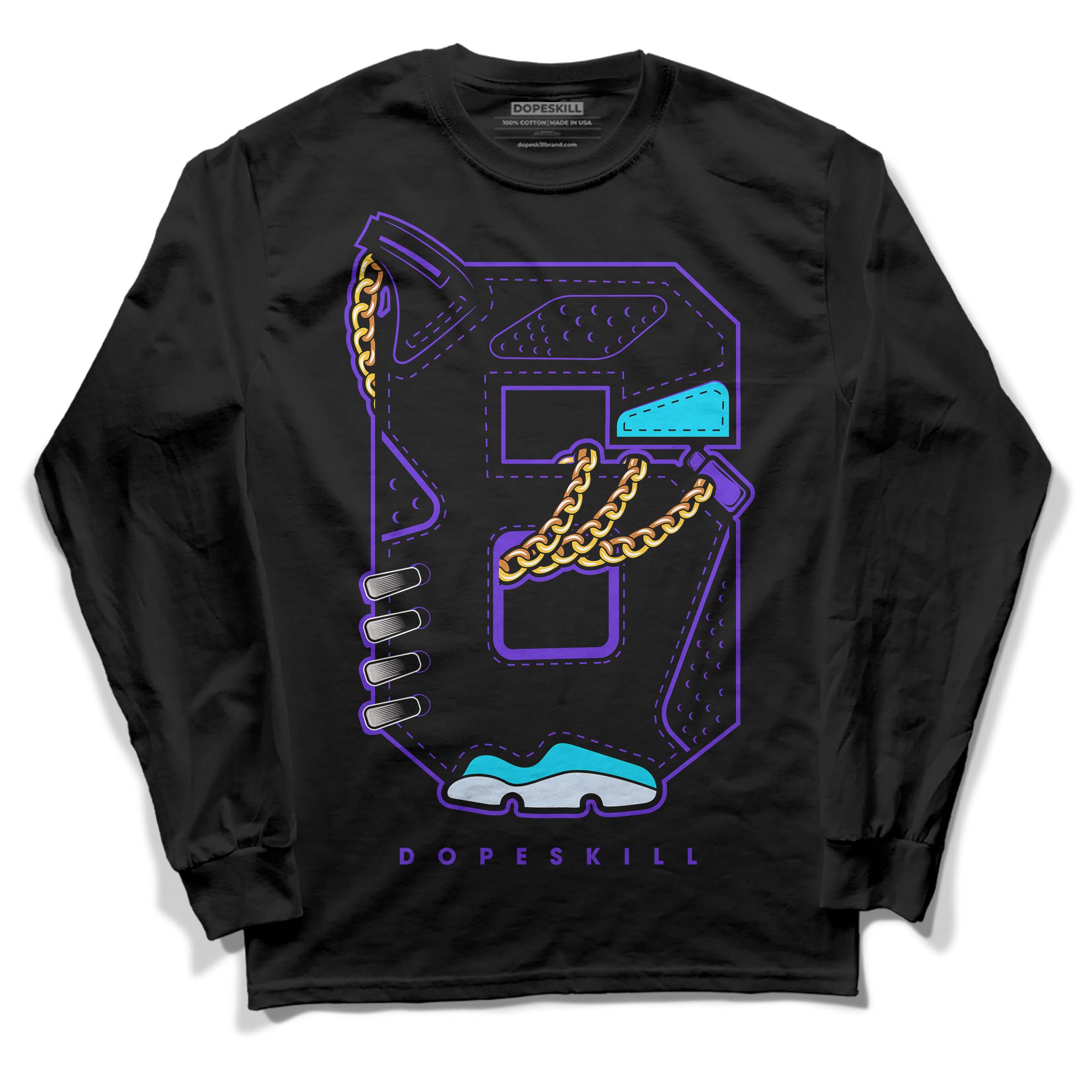 Aqua 6s superstreetwear Long Sleeve T-Shirt No.6 Graphic