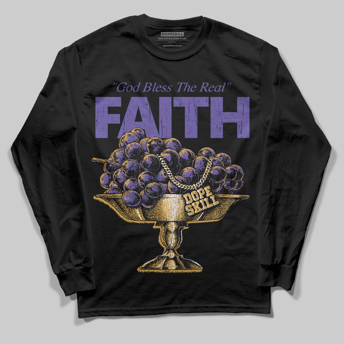Grape 5s superstreetwear Long Sleeve T-Shirt Faith Graphic