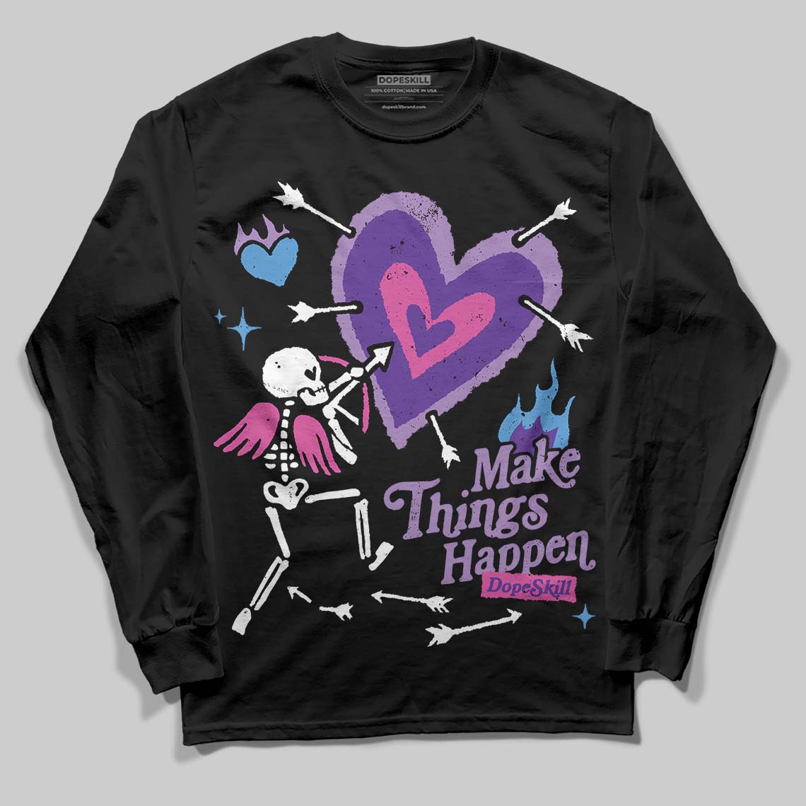 PURPLE Collection superstreetwear Long Sleeve T-Shirt Make Things Happen Graphic