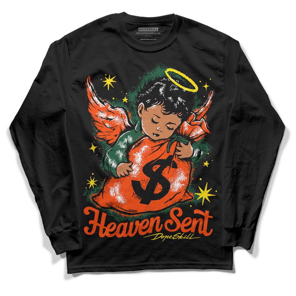 Dunk Team Dark Green Orange superstreetwear Long Sleeve T-Shirt Heaven Sent Graphic