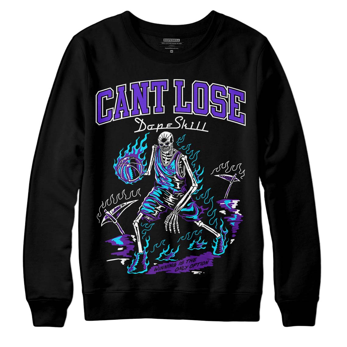 Aqua 6s superstreetwear Sweatshirt Cant Lose Graphic