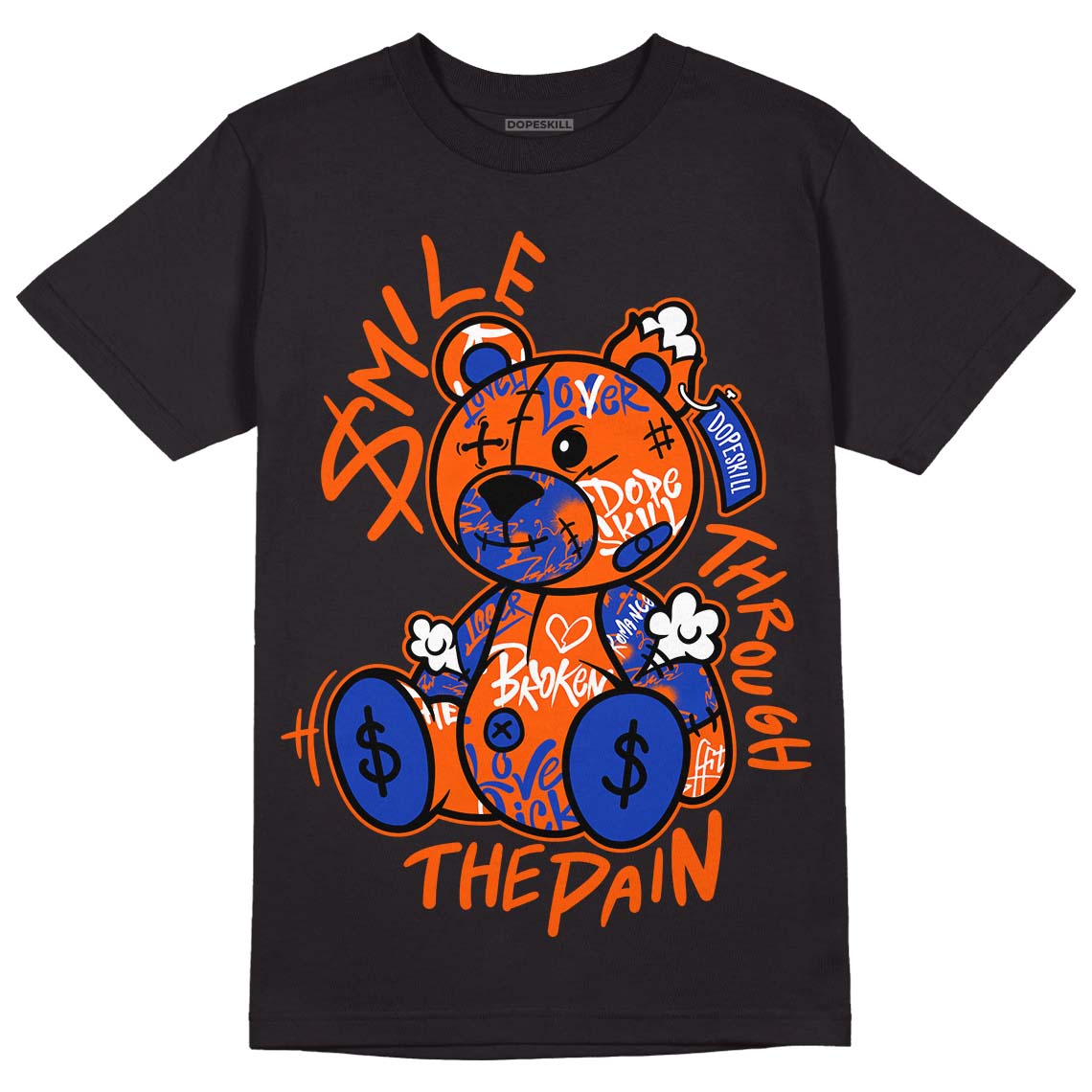 Dunk Low Futura Orange Blaze superstreetwear T-Shirt Smile Through The Pain Graphic