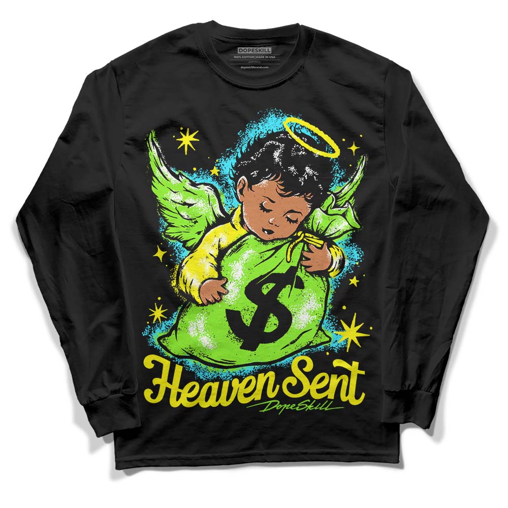 Neon Green Collection superstreetwear Long Sleeve T-Shirt Heaven Sent Graphic