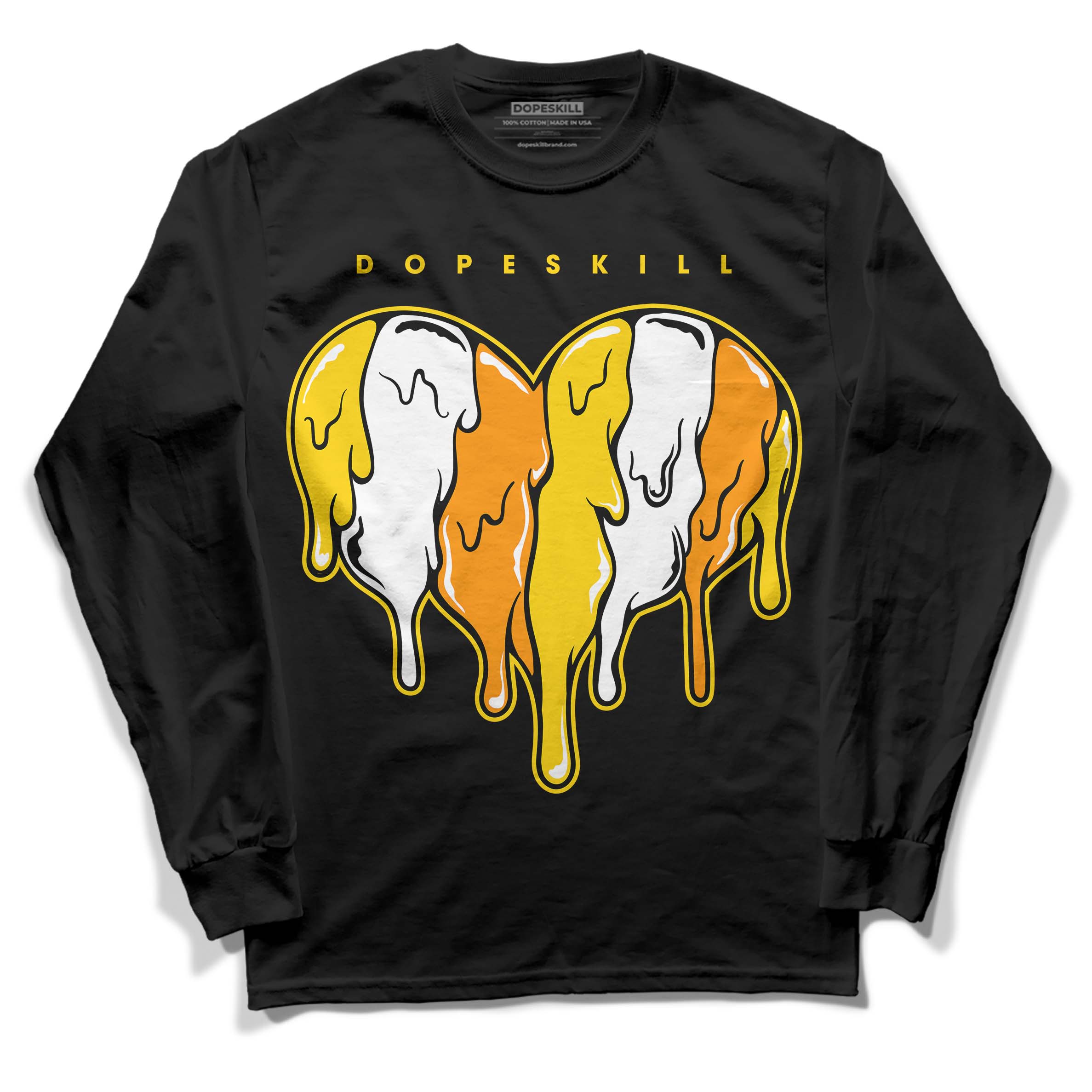 Yellow Ochre 6s superstreetwear Long Sleeve T-Shirt Slime Drip Heart Graphic