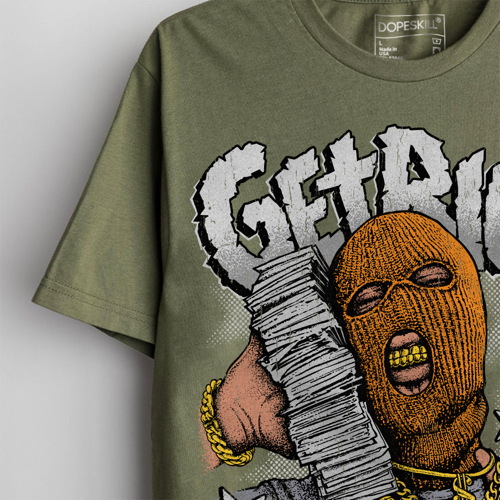 Olive 5s superstreetwear Olive T-shirt Get Rich Graphic