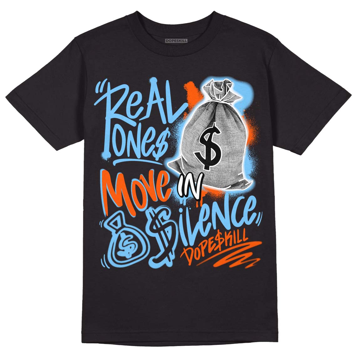 Dunk Low Futura University Blue superstreetwear T-Shirt Real Ones Move In Silence Graphic