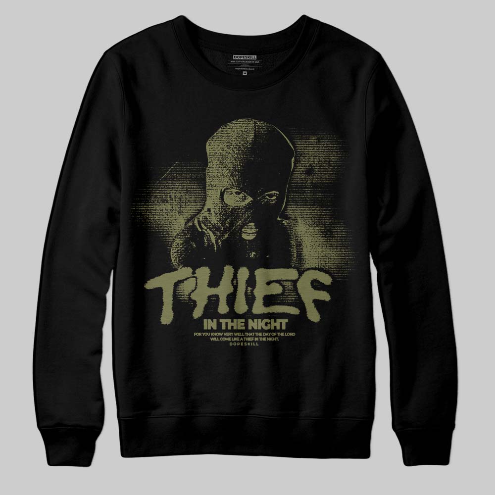 Olive Collection superstreetwear Sweatshirt Thief In The Night Graphic