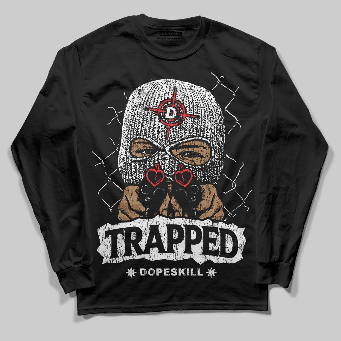 Black and White Collection superstreetwear Long Sleeve T-Shirt New Trapped Graphic