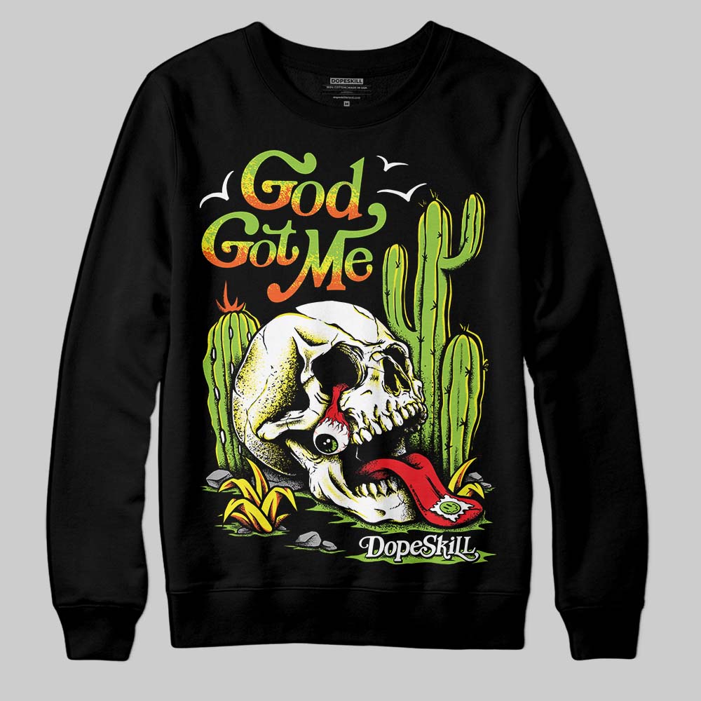 Neon Green Collection superstreetwear Sweatshirt God Got Me Graphic