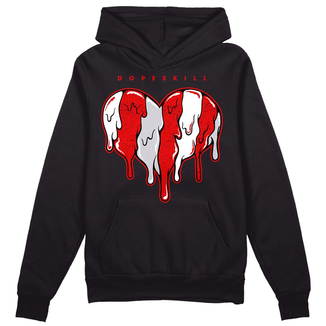 Red Cement 4S superstreetwear Hoodie Sweatshirt Slime Drip Heart Graphic