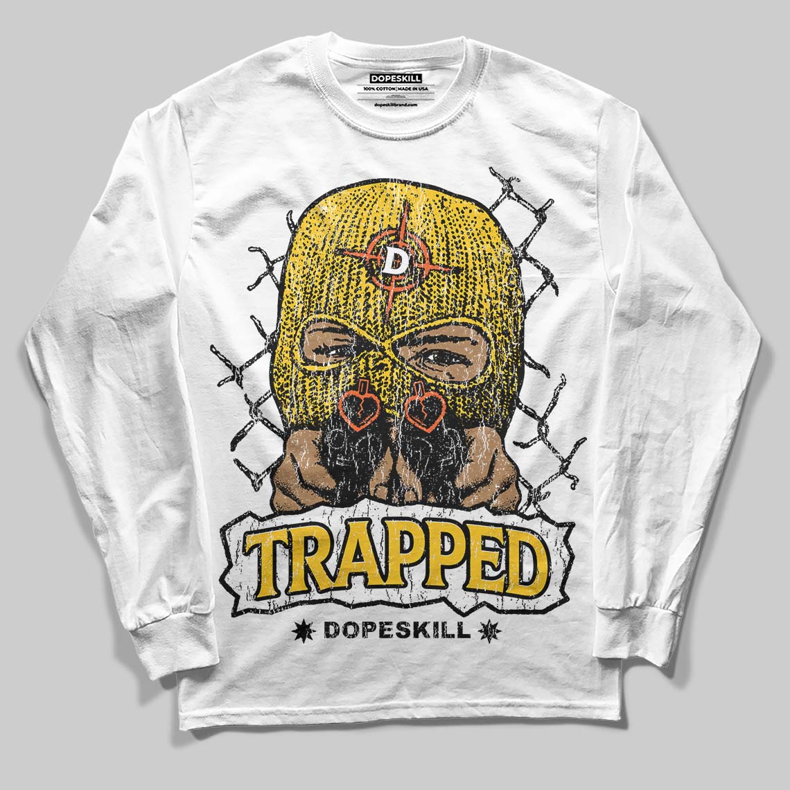 Yellow Collection superstreetwear Long Sleeve T-Shirt New Trapped Graphic