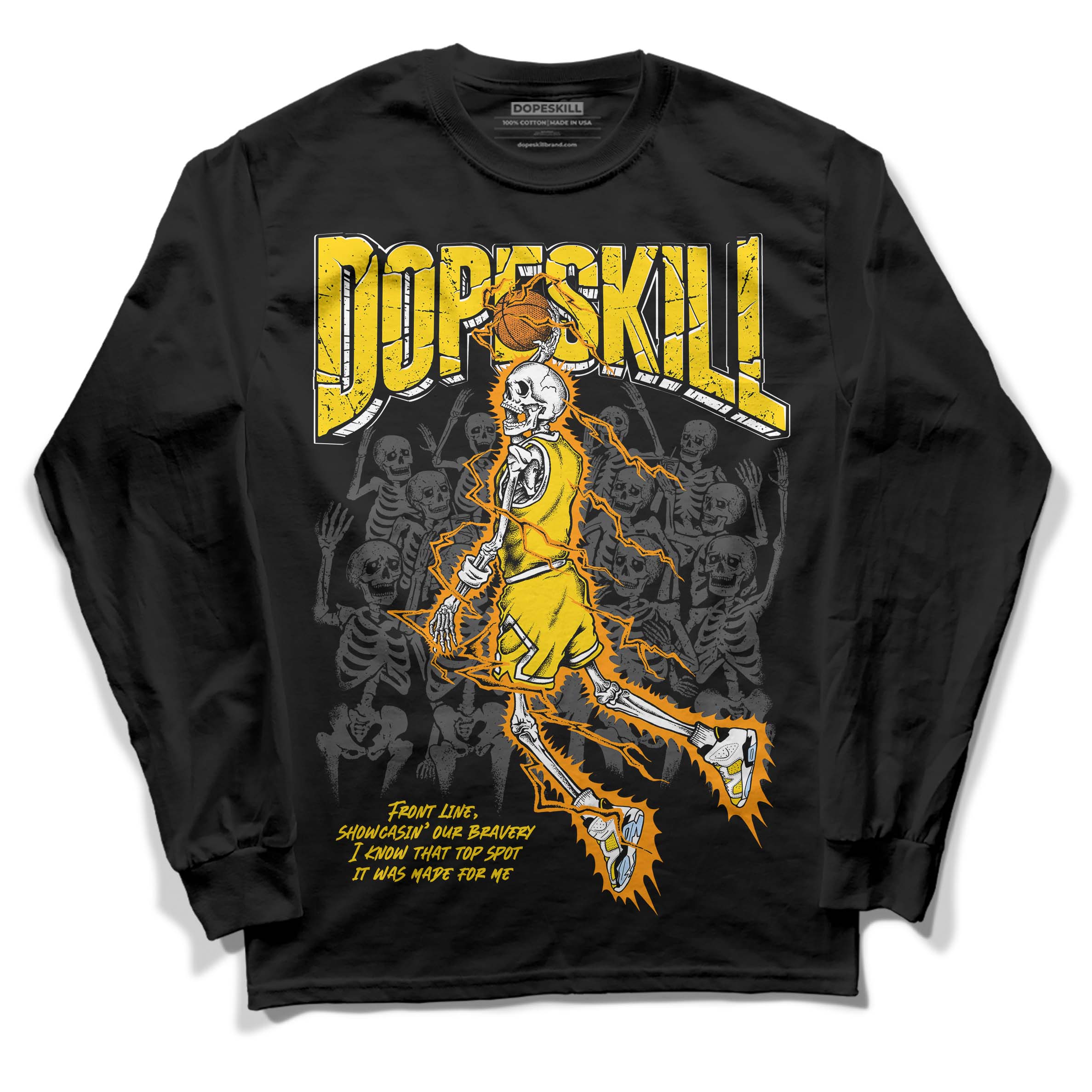 Yellow Ochre 6s superstreetwear Long Sleeve T-Shirt Thunder Dunk Graphic