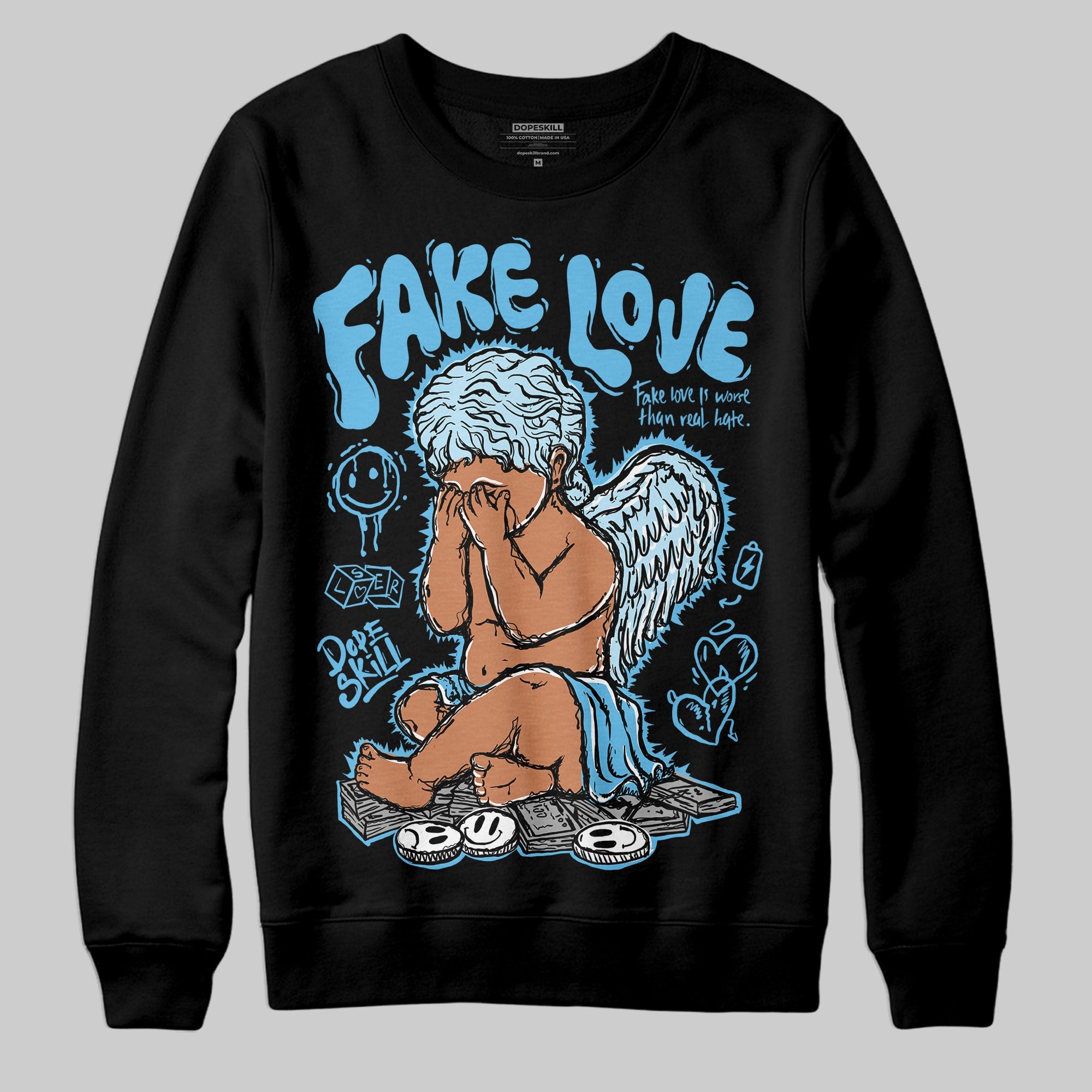 Legend Blue 11s superstreetwear Sweatshirt False Love Graphic