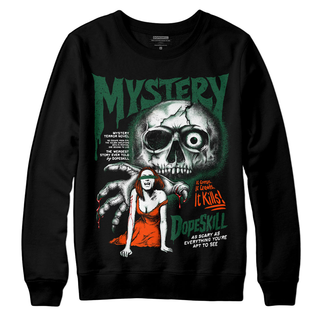 Dunk Team Dark Green Orange superstreetwear Sweatshirt Mystery Ghostly Grasp Graphic