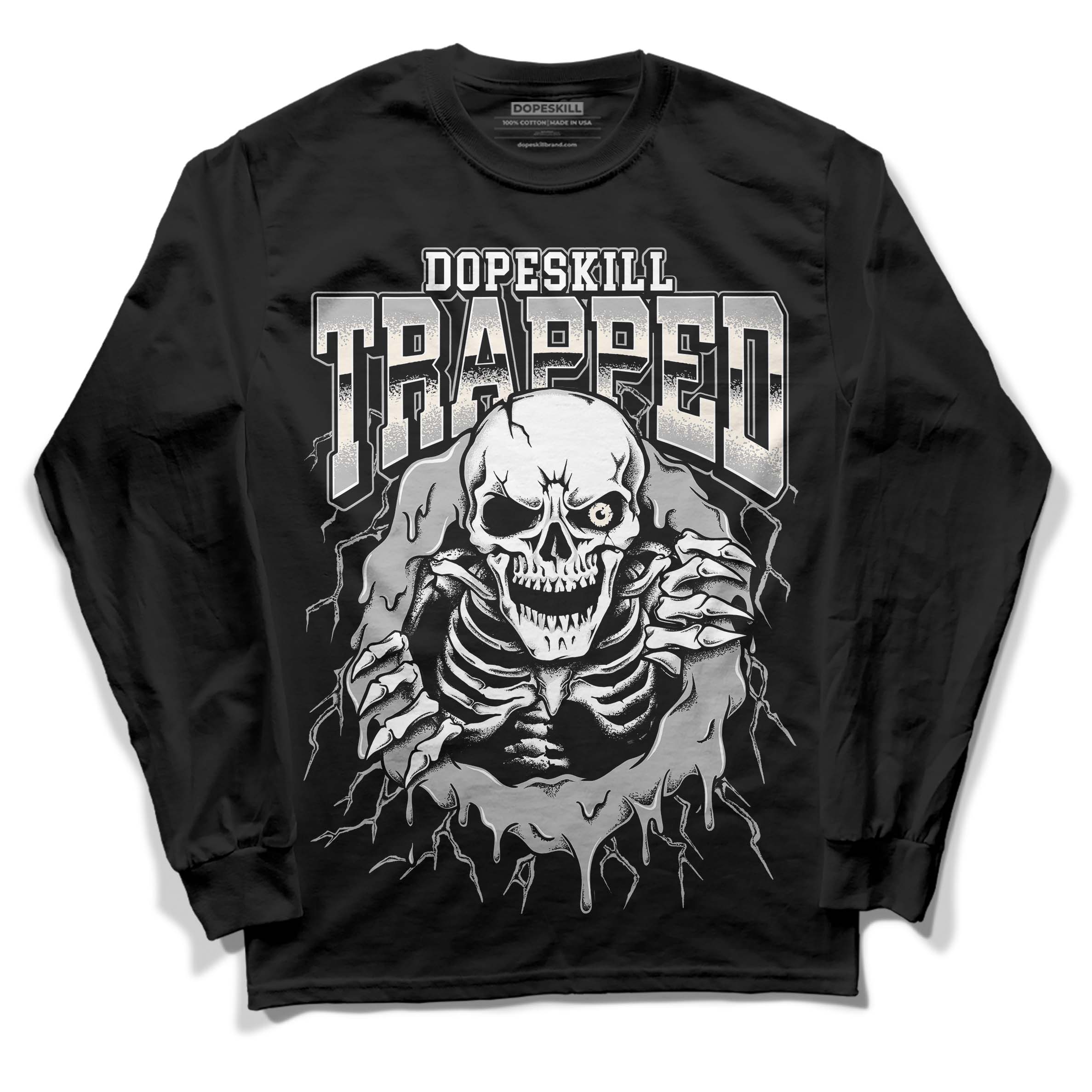 Off Noir 3s superstreetwear Long Sleeve T-Shirt Trapped Halloween Graphic