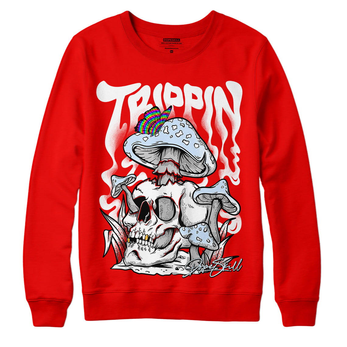 Cherry 11s superstreetwear Varsity Red Sweatshirt Trippin Graphic