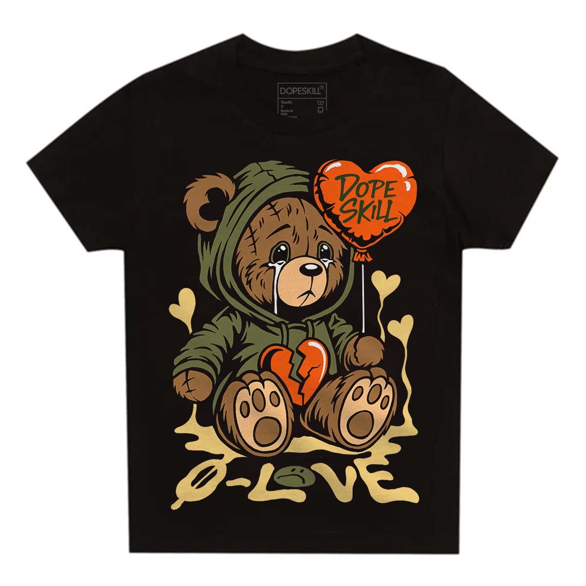Craft Olive 4s superstreetwear Toddler Kids T-shirt Broken Bear Graphic