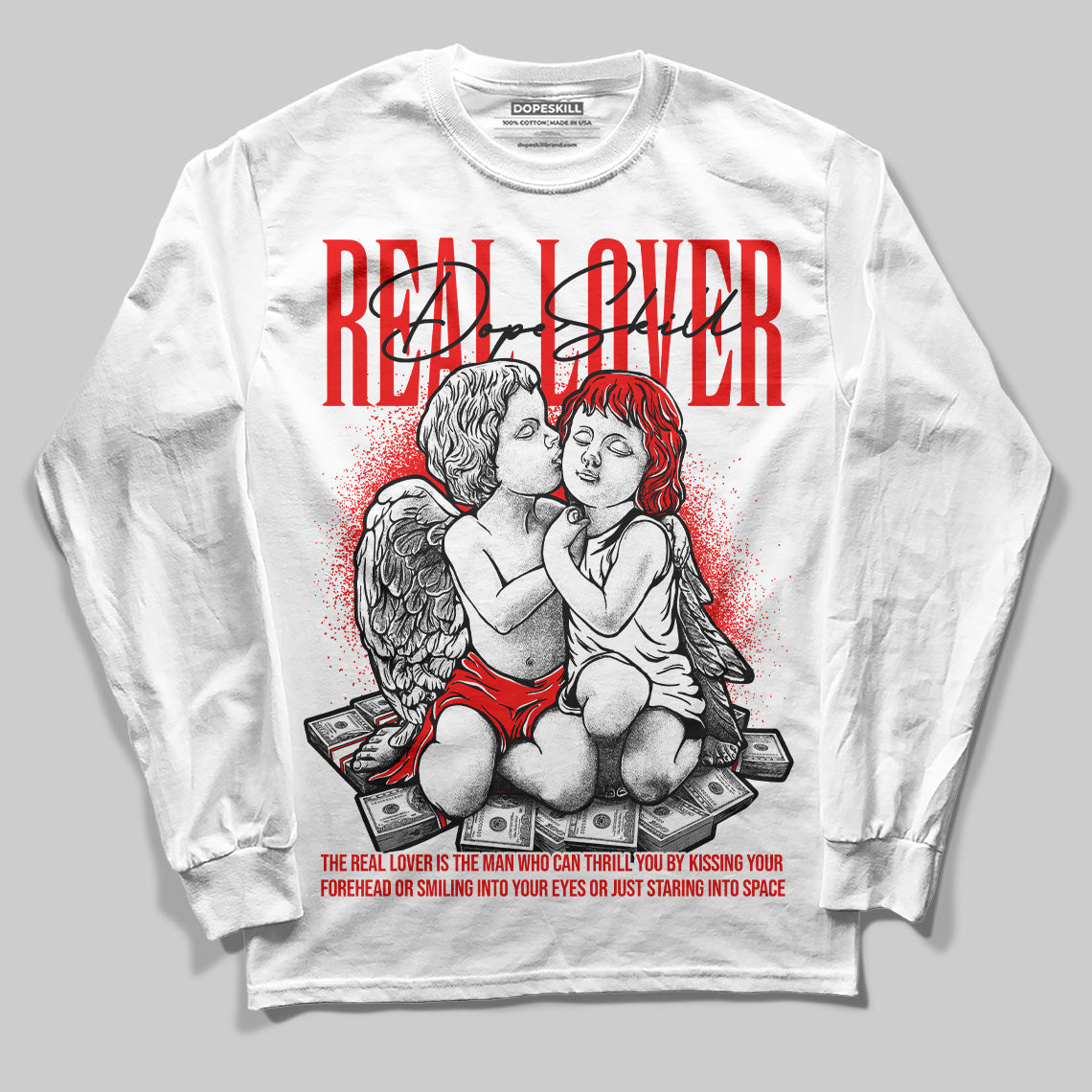 Cherry 11s superstreetwear Long Sleeve T-Shirt Real Lover Graphic
