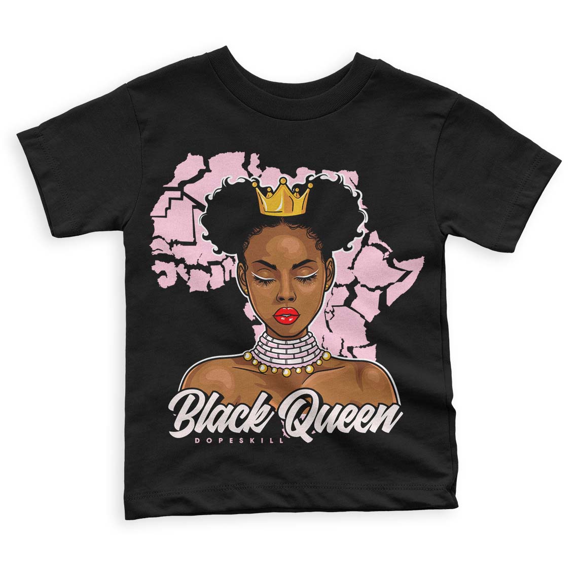 Dunk Low Pink Foam superstreetwear Toddler Kids T-shirt Black Queen Graphic