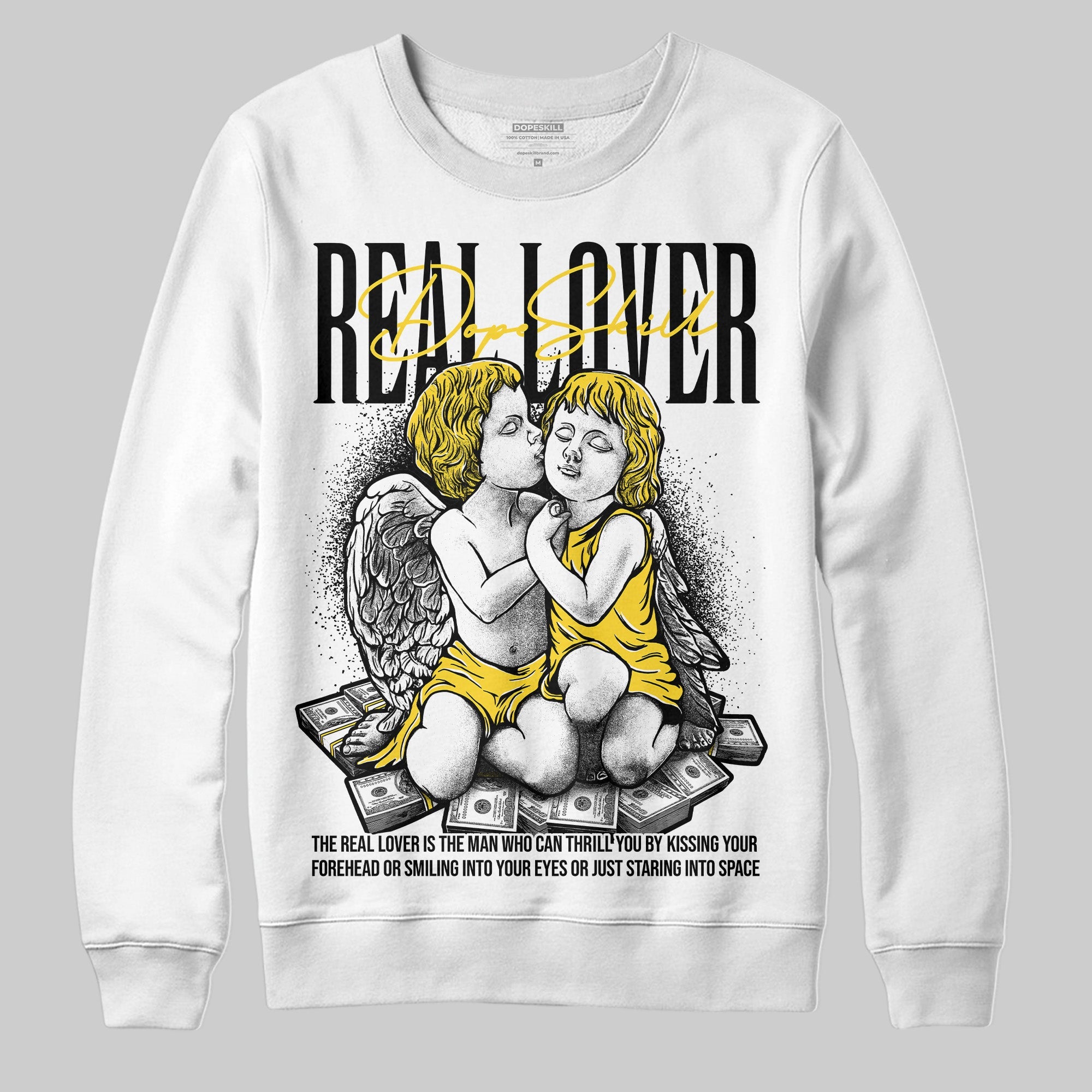 Black Tour Yellow AJ 4 Thunder superstreetwear Sweatshirt Real Lover Graphic