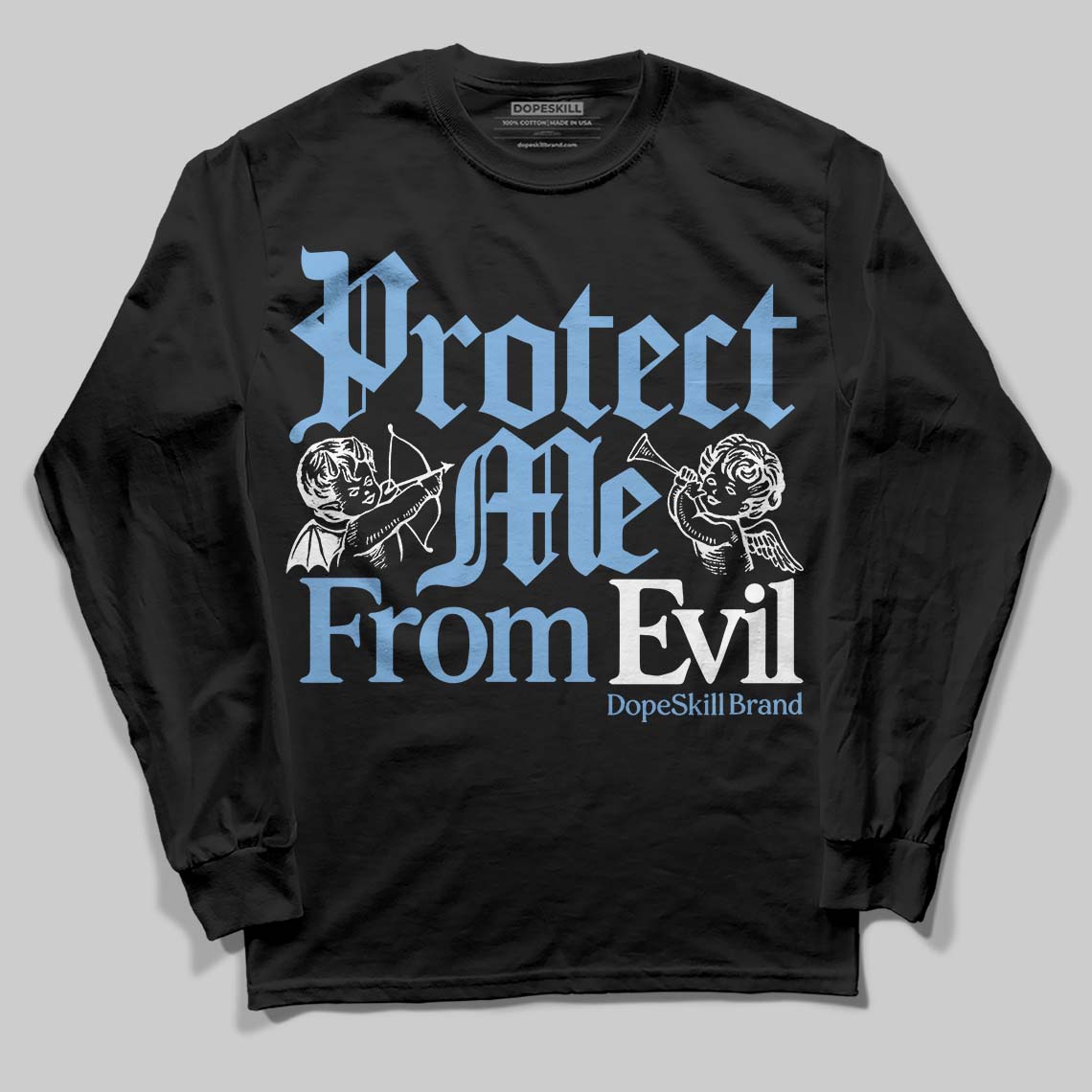 Melo 12s superstreetwear Long Sleeve T-Shirt Protect Me From Evil Graphic