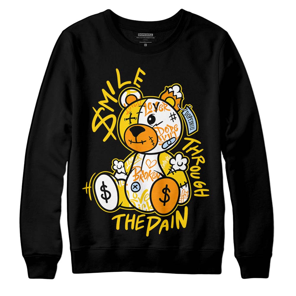 Yellow Ochre 6s superstreetwear Sweatshirt Smile Through The Pain Graphic