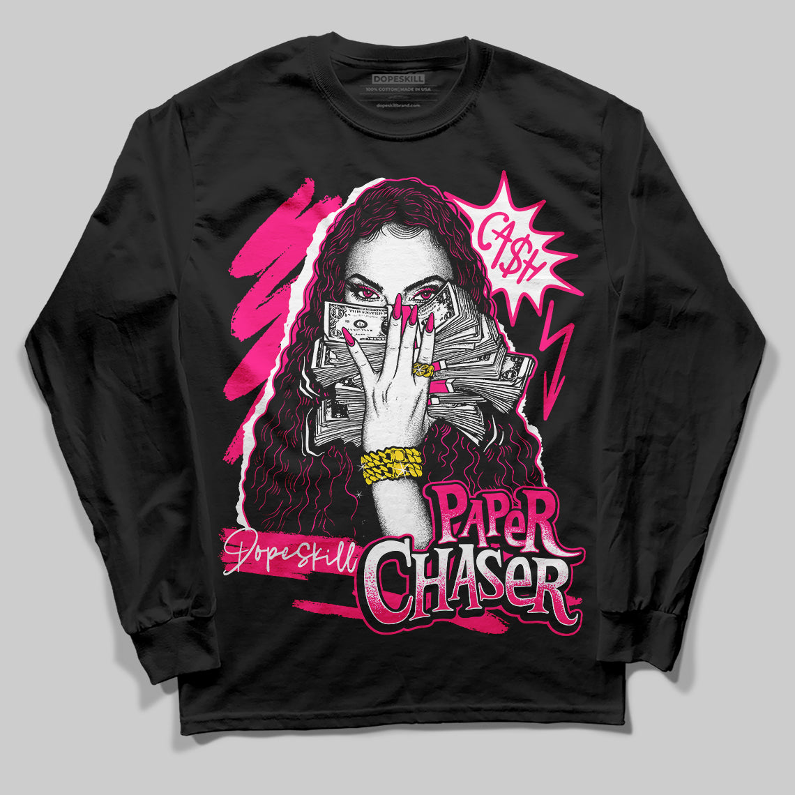Fierce Pink 1s superstreetwear Long Sleeve T-Shirt NPC Graphic